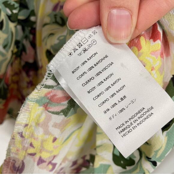 Faithfull The Brand Yellow Pink Floral Romper Womens 2 Puff Short Sleeve Ana - Picture 8 of 12